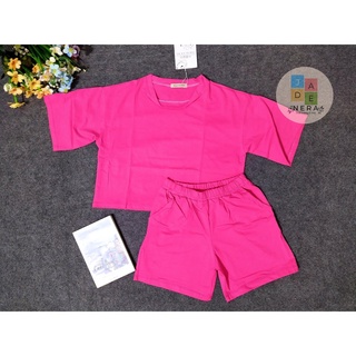 Bộ mặt nhà cotton xịn, áo tay ngắn quần đùi màu hồng sen, siêu xinh - Freesize