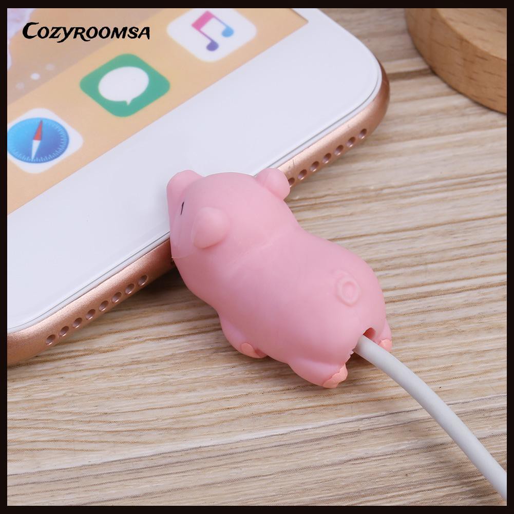 Phụ Kiện Bảo Vệ Đầu Dây Cáp Hình Động Vật Dễ Thương Tiện Dụng