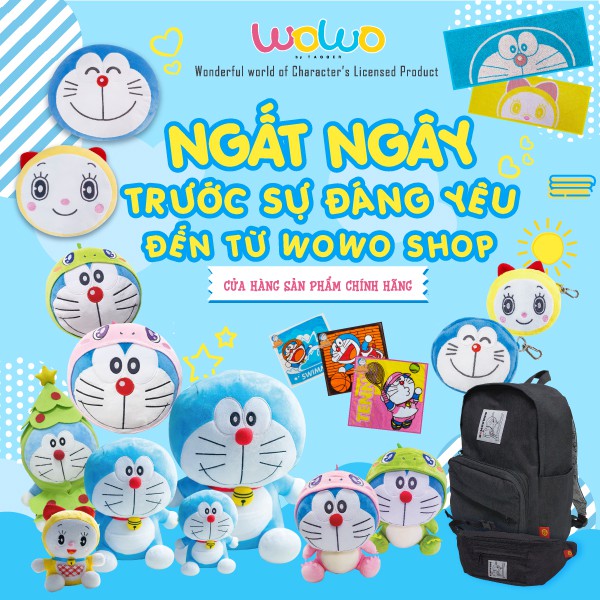 Giấy Ghi Chú, Đánh Dấu WOWO Hình Nhân Vật Truyện Tranh Doraemon Siêu Đáng Yêu - 15 Tờ/Nhân vật