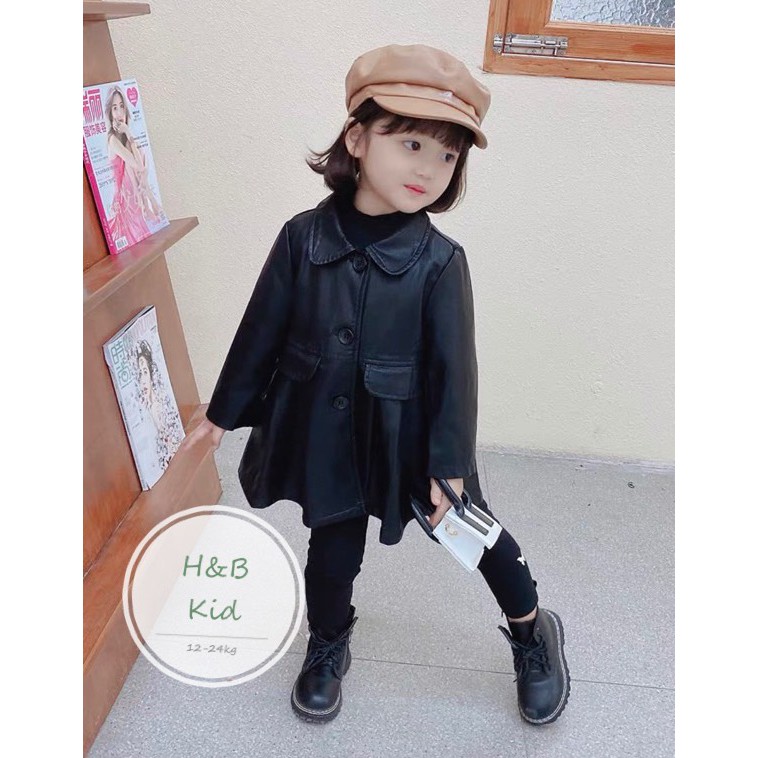 Áo váy khoác da cho bé gái (mẫu 1)