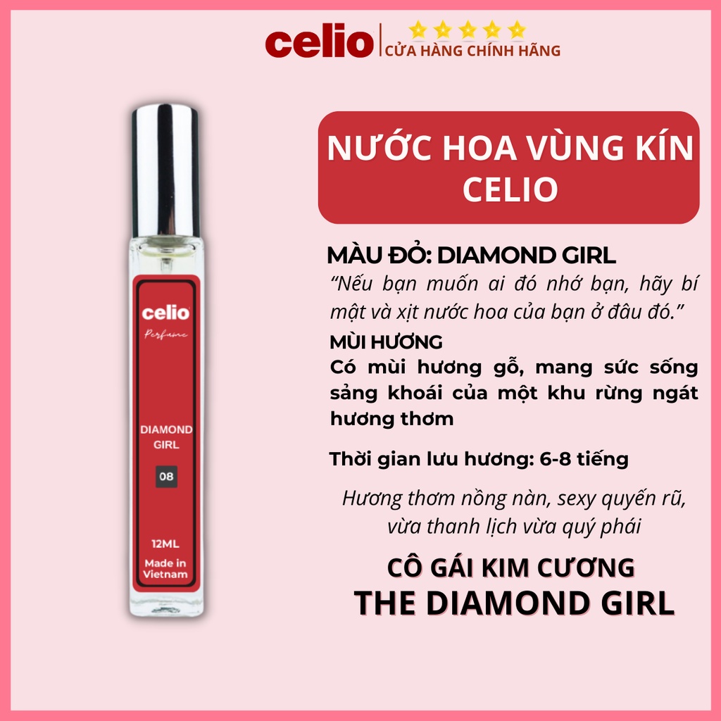 Nước Hoa Vùng Kín Mini Celio 10ml Tinh Dầu Nước Hoa Nữ Thơm Mát Gợi Cảm Thơm Lâu Dạng Xịt