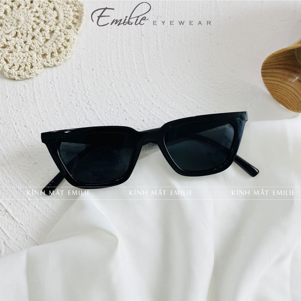 Gọng kính mát vuông góc cạnh chống UV400 nhiều màu Emilie eyewear phụ kiện thời trang AGAIL