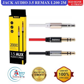 Jack Audio 3.5 2 Đầu Remax L200 2m Chính Hãng