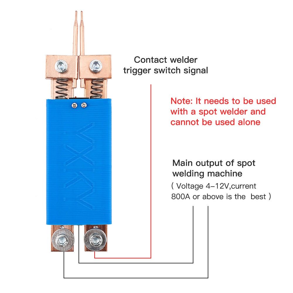 EKEZ Bút Hàn Điểm Tích Hợp Cho Thợ Hàn Cầm Tay Với Bộ Kích Hoạt Tự Động Cho Pin 18650 Màu Đen Và Màu Trắng Mối hàn điểm nhỏ Có video hướng dẫn
