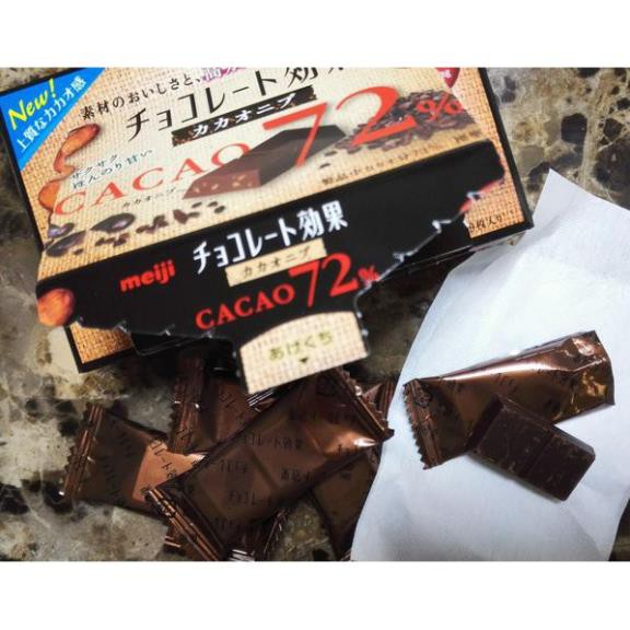 (6 loại) Chocolate đắng Meiji 95%- 86% - 72% Cacao 80gr