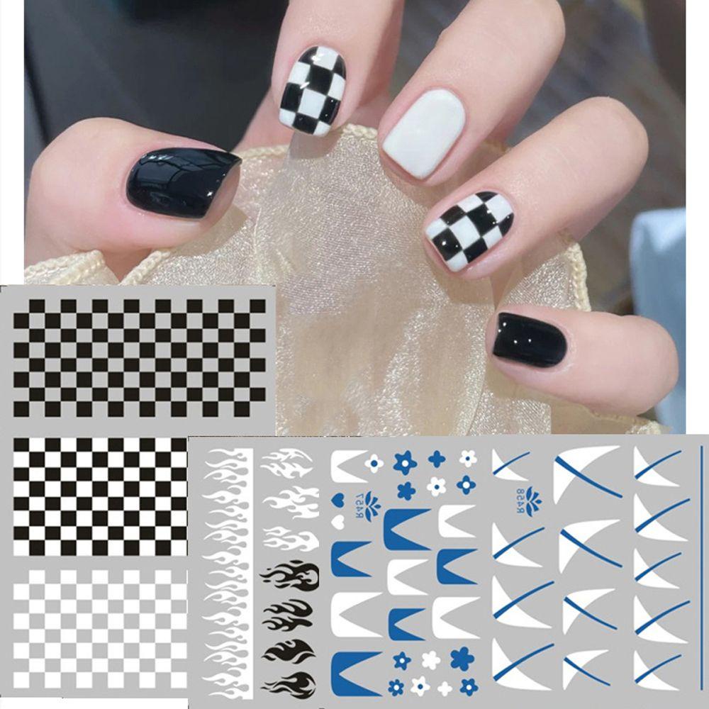 OCEANMAP Miếng Dán Trang Trí Móng Tay 3D Hình Gấu Klein Thời Trang Dành Cho Nữ