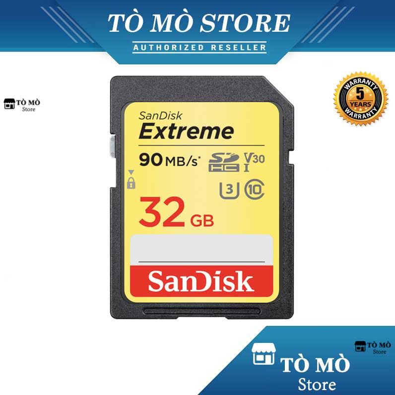 Thẻ nhớ SDHC SanDisk Extreme 32GB 600x 90MB Class 10 - Bảo hành 5 năm