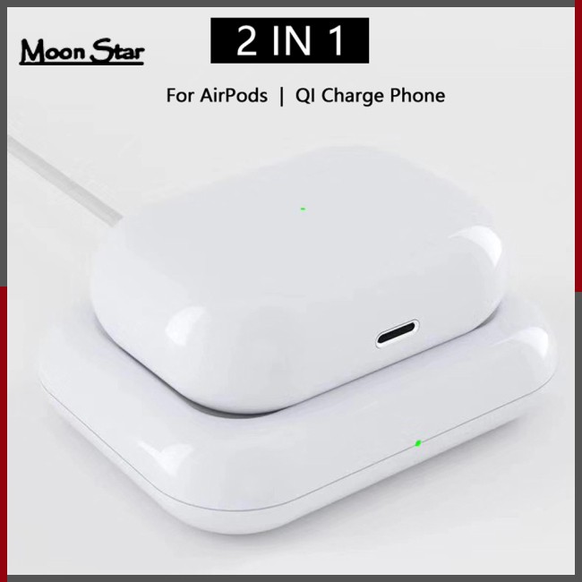 Đế Sạc Không Dây Mo 2 Trong 1 Cho Apple Airpods 2 Airpods Pro Iphone 8plus X Xs Xr Xs 11 Pro Max