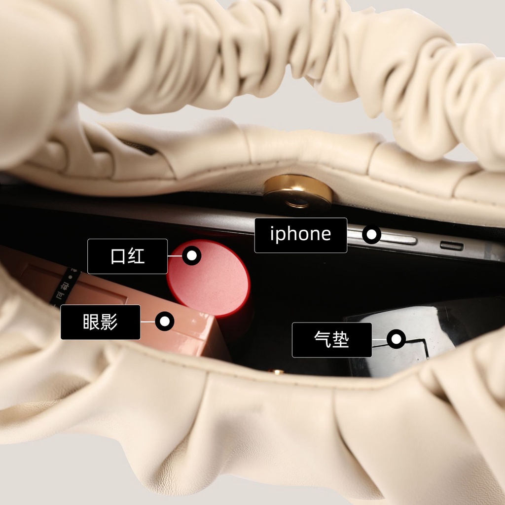 Túi Kẹp Nách, Túi Xách Nữ Quai Nhún Phong Cách Tiểu Thư Sành Điệu, Túi Cắp Nách Nữ