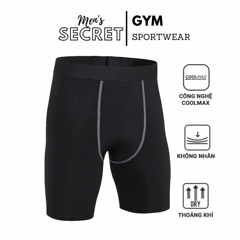 Quần legging ngắn tập GYM cho nam giới Men's Secret Giữ nhiệt thoáng khí MEN'S SECRET
