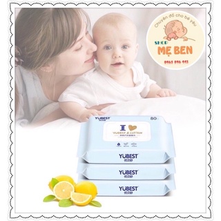 Khăn Ướt Yubest Nội Địa Trung Loại 80 Tờ (Không Mùi, Có Nắp)