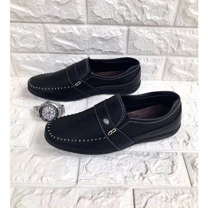 Giày mọi nam mẫu mới , phom đẹp , mã GM06 , size từ 39 - 44 , màu đen sang trọng lịch lãm