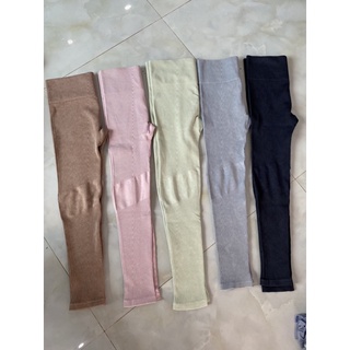 Quần Legging cạp cao thun gân siêu co giãn