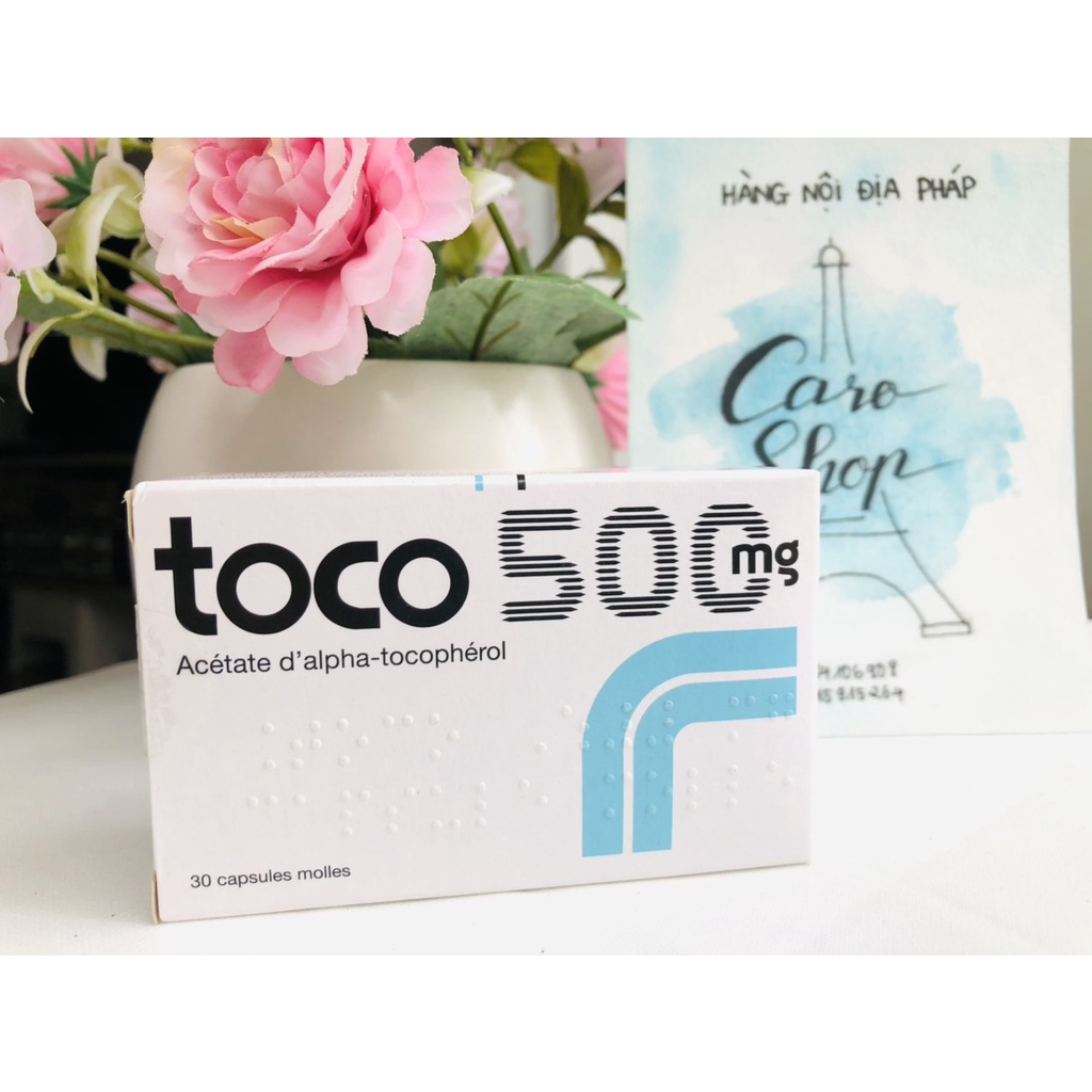 Vitamin E TOCO 500mg - hộp 30 viên của Pháp / date 2024-2025