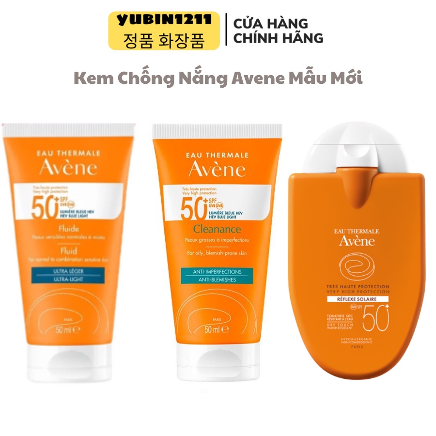 Kem chống nắng Avene Cleanance SPF50+ 50ml / Avene Dry Touch Fluide SPF50+ 50ml