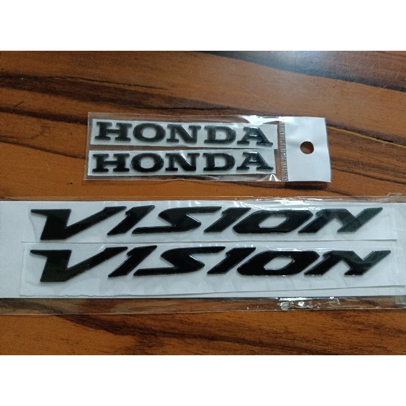Bộ tem nổi Vision màu đen bóng