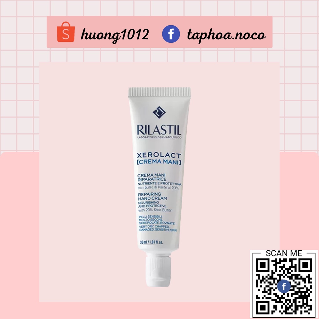 Kem tay Rilastil Xerolact Repairing Hand Cream 30ml