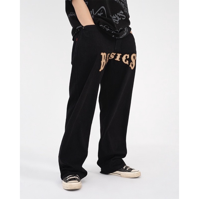 CROTCH EMBROIDERED LOGO PANTS