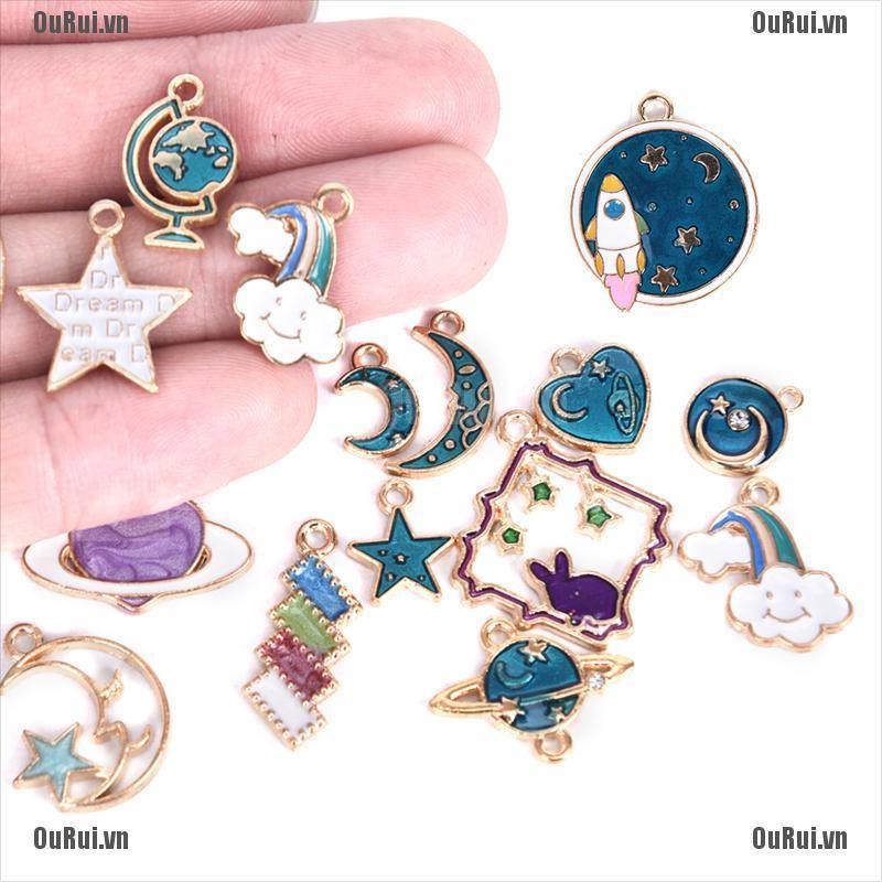 Bộ 15 Mặt Dây Chuyền Tráng Men Đáng Yêu Tự Làm