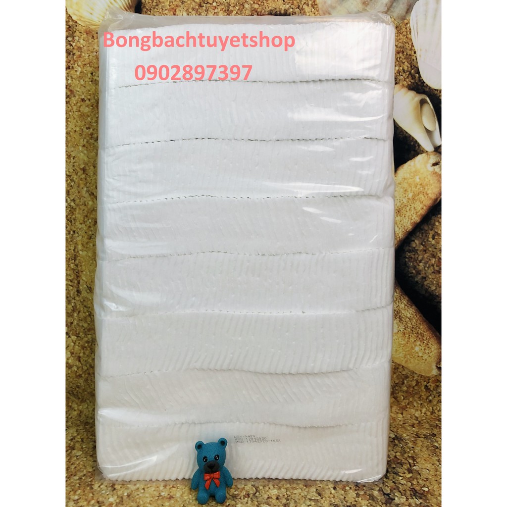 Bông Y tế cắt miếng gói 1kg kích thước 5x5cm - Hàng Chính Hãng Bông Bạch Tuyết