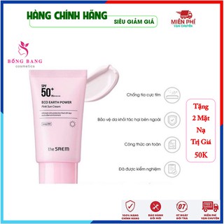 Kem chống nắng -xịt chống nắng bật tông the saem eco earth power hàn quốc spf 50+ pa+++
