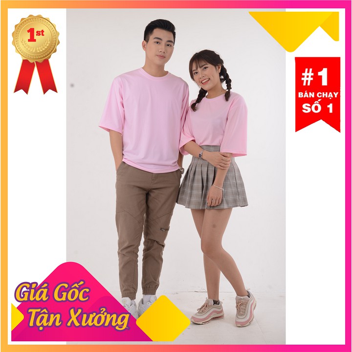 Áo Tay Lỡ [Ảnh Thật] Áo thun tay lỡ Hồng Phấn - Hàng đẹp, Xưởng sản xuất không qua trung gian, Giá rẻ nhất !
