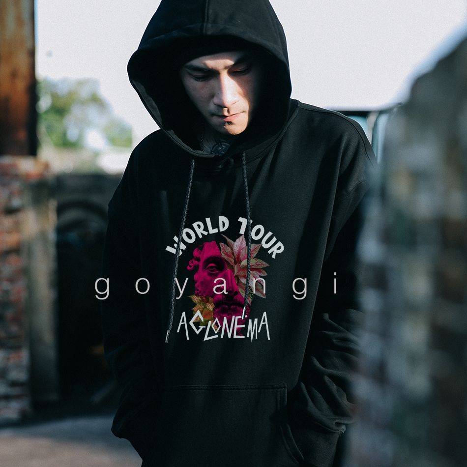 Áo hoodie Purper god oversize Unisex phong cách Hàn Quốc