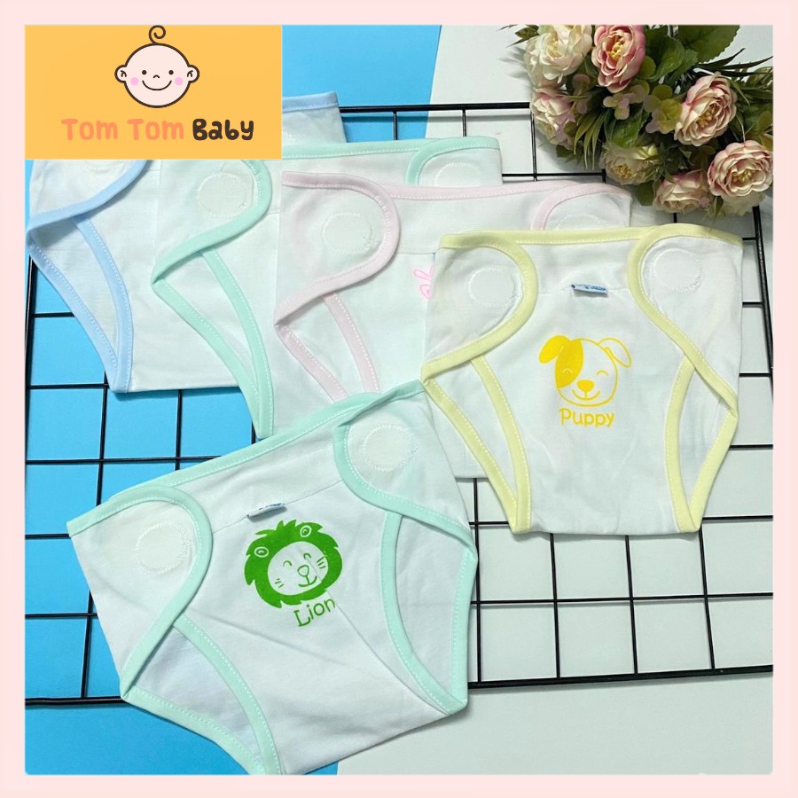 Combo 5 tả dán vải sơ sinh, quấn đóng bỉm cotton 100% JOU cho bé trai, bé gái