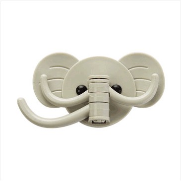 Móc Dán Tường Con Voi 3 Móc Xoay 180 Độ Dễ Thương Tiện Dụng