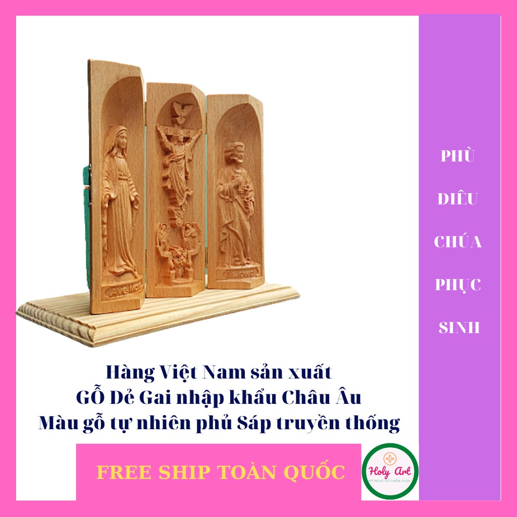 Tượng Chúa phục sinh - MẸ BAN ƠN MARIA BẰNG GỖ, KÍCH THƯỚC 15X7cm TƯỢNG LÀM QUÀ TẶNG