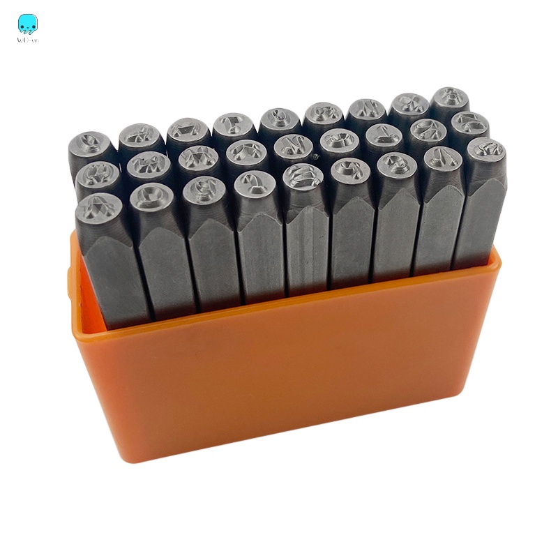 Bộ 27 Con Dấu Kim Loại Khắc Chữ Cái 3mm