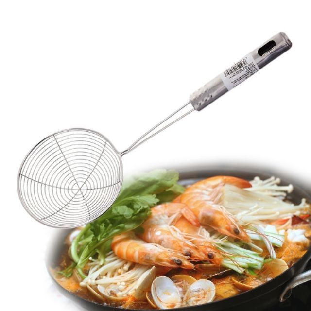 Vợt lẩu, vợt thức ăn inox 16cm, 14cm