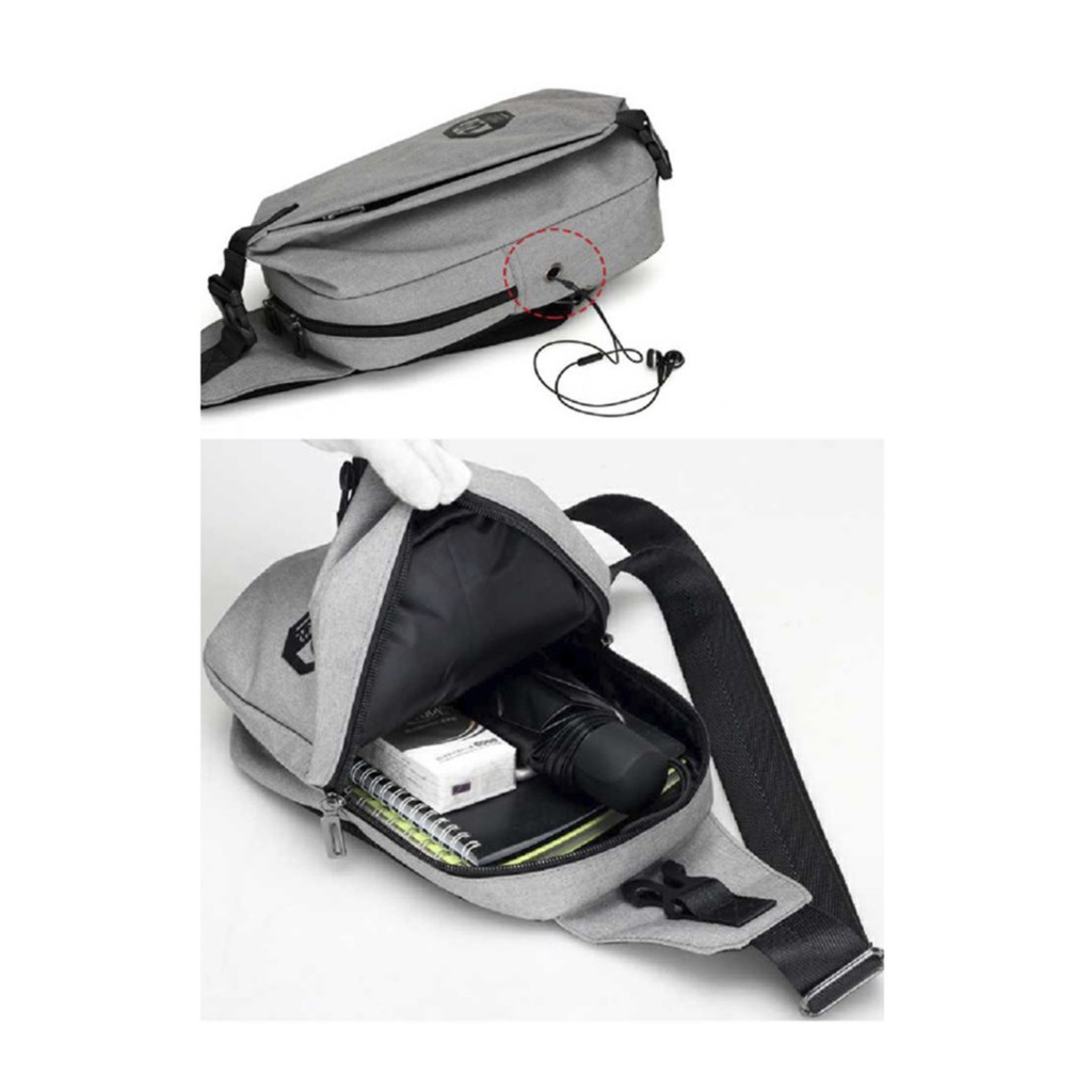 Túi đeo chéo 1 QUAI thể thao du lịch MỖ giữa