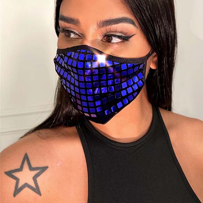 Khẩu trang đính kim sa lấp lánh thời trang cho nữ