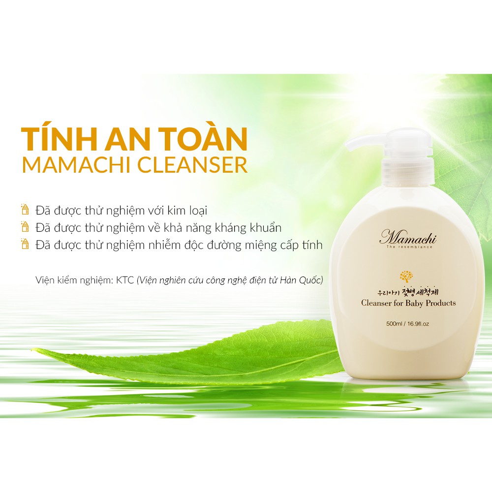 Nước rửa rau củ và đồ dùng cho bé Mamachi - 500 ml