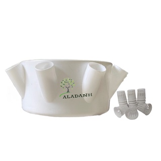 Combo thùng trồng rau thủy canh tĩnh dạng trụ 14 lỗ, tiết kiệm diện tích và thời gian, dễ trồng và dễ vệ sinh