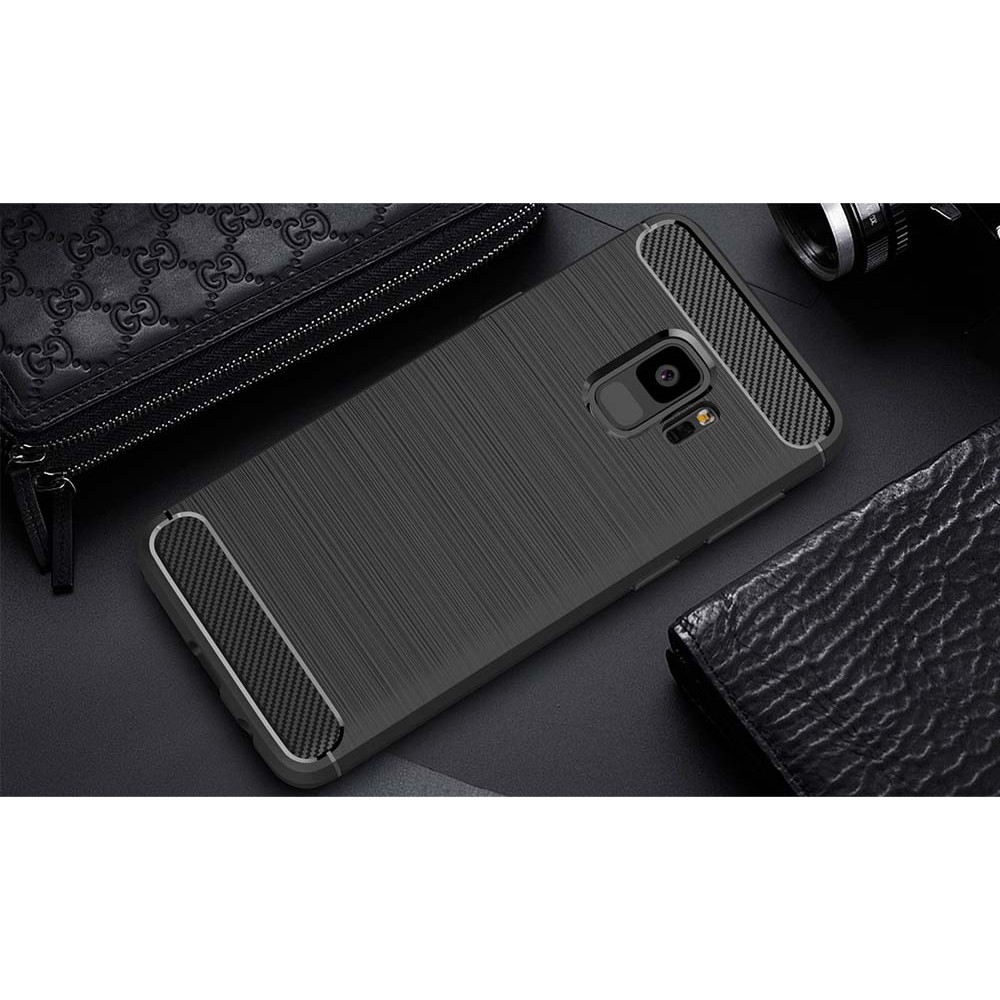 Ốp Lưng Samsung S9 dẻo cacbon phay xước chống sốc