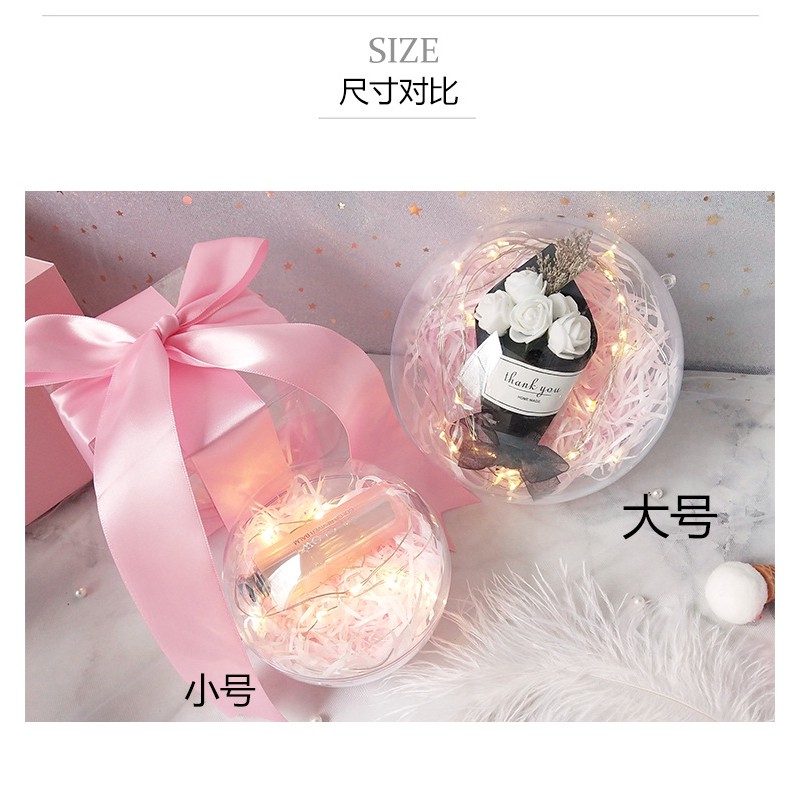 (Hàng Mới Về) Hộp Đựng Son Hình Quả Cầu Pha Lê Trong Suốt Làm Quà Tặng Sinh Nhật