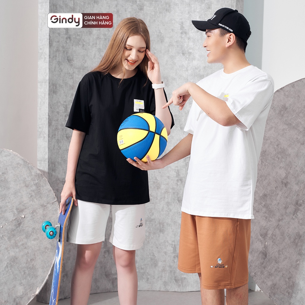 Quần short nam nữ họa tiết Space GINDY unisex thể thao có 3 màu lựa chọn thời trang thu đông 2023 local Q022