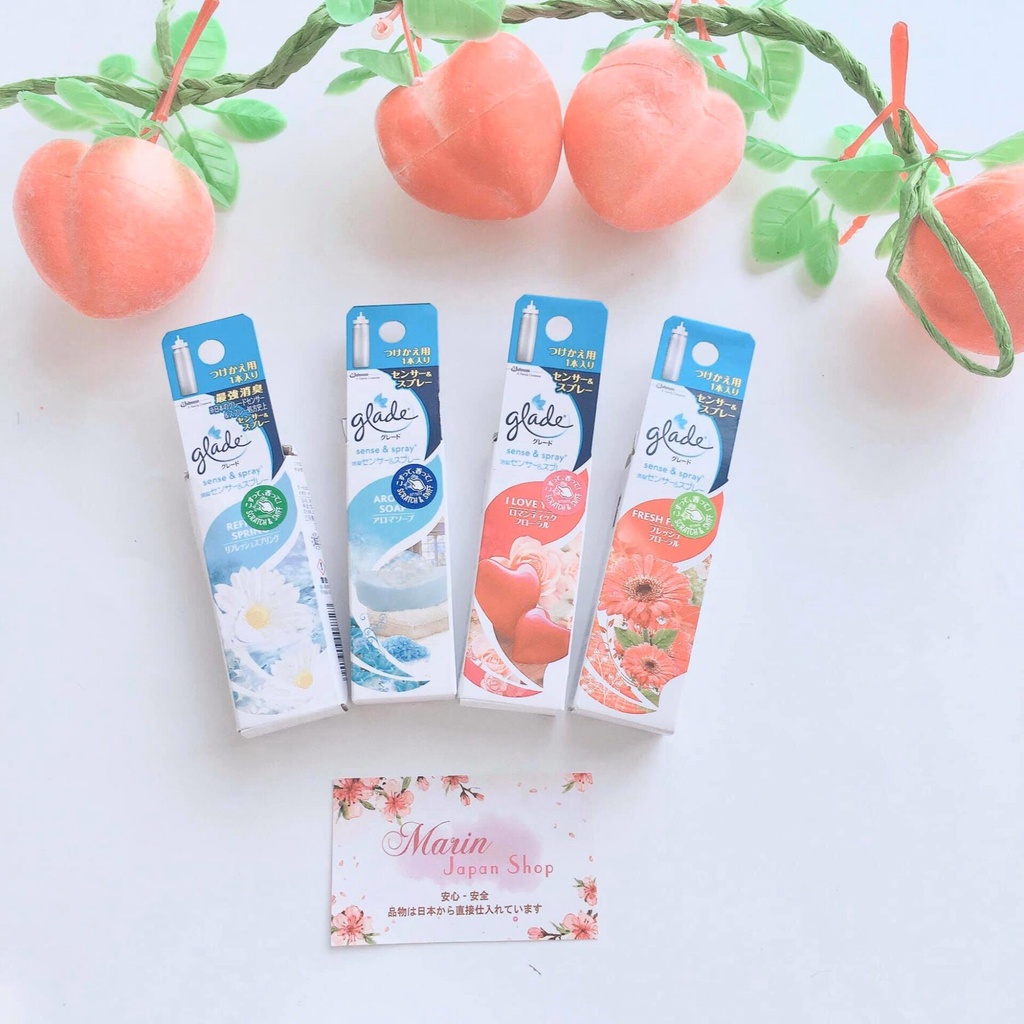 (Sale, Hàng Nhật) Bình xịt thay thế 18ml Glade Johnson thơm phòng hàng Nội địa Nhật Bản