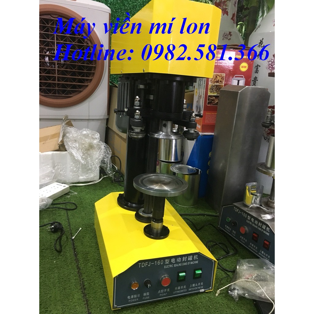 Máy viền mí lon, máy viền nắp lon bia, máy viền nắp lon bò khô