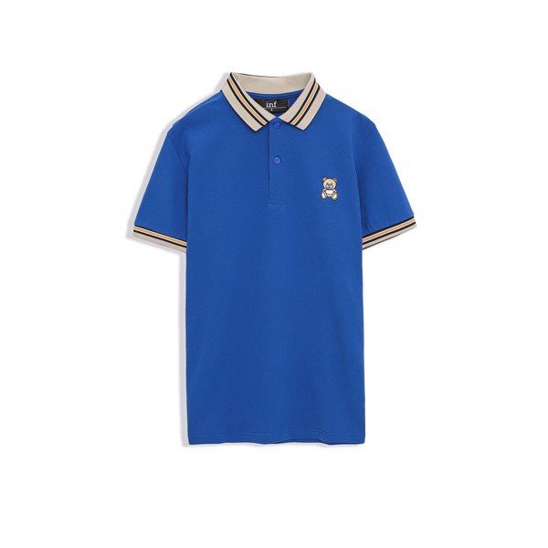 Áo Thun Polo Nam Có Cổ INF Thêu Gấu ĐX, Chất Vải Cotton Co Giãn Dày Dặn, PL002472, SOMEHOW