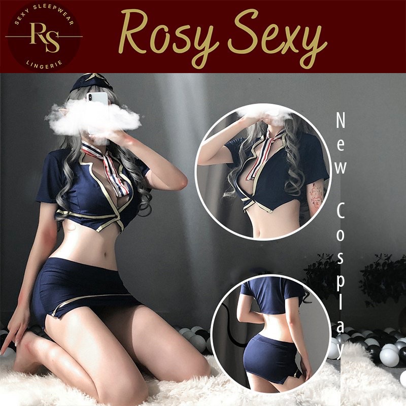 Cosplay tiếp viên sexy nóng bỏng bản cao cấp chất vải cotton mềm - CP120 | WebRaoVat - webraovat.net.vn