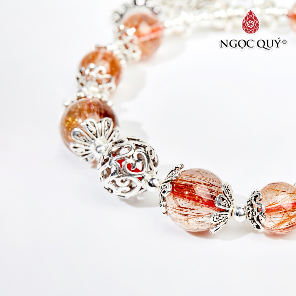 Vòng tay TA tóc đỏ charm heo may mắn - Ngọc Quý