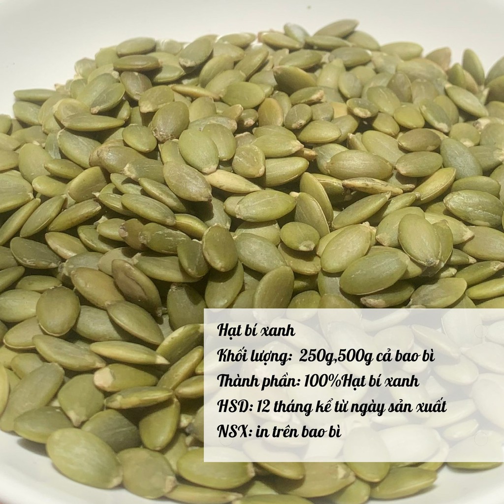 Hạt bí xanh Ấn Độ sạch không chất bảo quản sấy chín nguyên vị