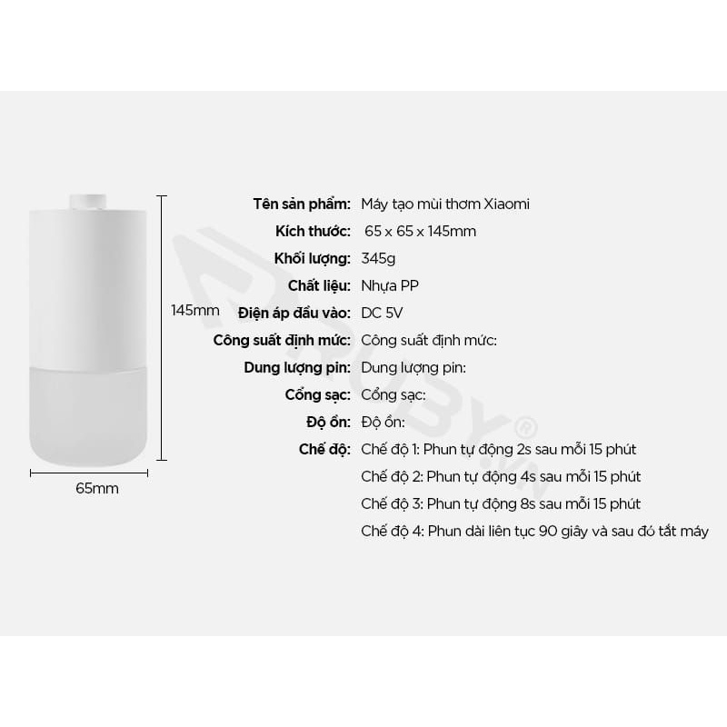 Máy khuếch tán tinh dầu tự động Xiaomi Mijia MJXFJ01XW - Hàng Chính Hãng