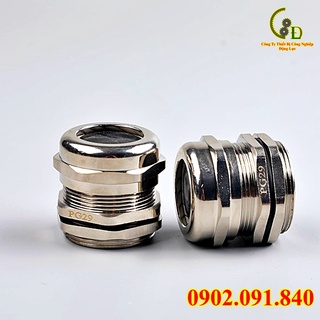 Ốc siết cáp kim loại, ốc xiết khóa kẹp cố định dây điện chống thấm nước cho hộp, tủ điện PG25 PG36