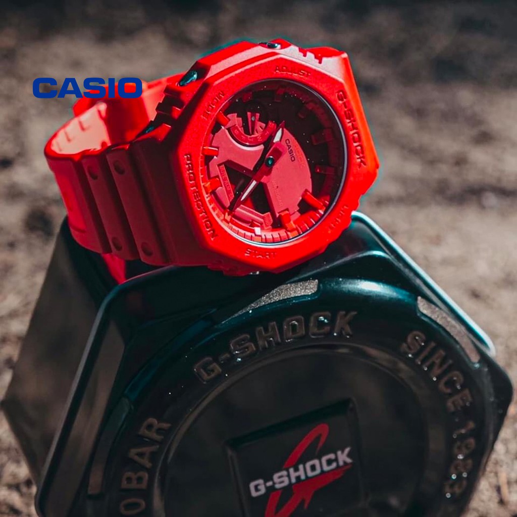 Đồng hồ nam nữ G-Shock Casio GA-2100-4ADR chính hãng - Bảo hành 5 năm, Thay pin miễn phí trọn đời máy