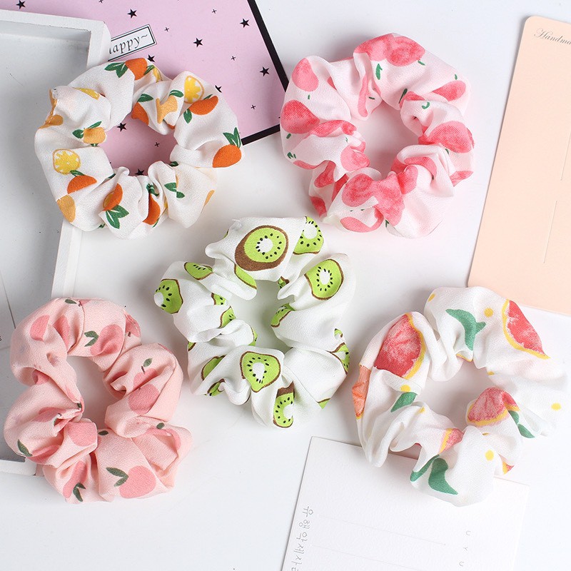 Dây buộc tóc Bivota Scrunchies đẹp Hình Trái Cây Siêu Dễ Thương S23