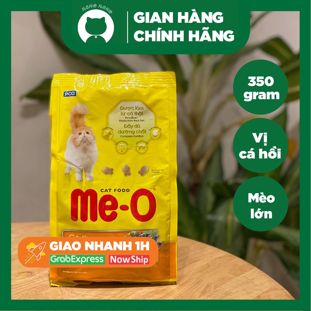 Thức ăn hạt cho mèo Me-o Meo dành cho mèo lớn vị cá hồi 350g